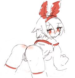 ass behind_view bending_over cameltoe disgaea nippon_ichi_software pleinair sketch thick_ass thighhighs thong underwear