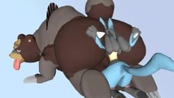 16:9 2022 3d 3d_(artwork) all_fours ambiguous_gender ambiguous_rimming_male anal animated anthro anthro_only ass balls bear big_butt black_nose blue_body digital_media_(artwork) duo generation_4_pokemon generation_8_pokemon genitals lucario male male/ambiguous mammal meowchan nintendo no_sound oral overweight pokemon pokemon_(species) pokemon_legends_arceus rimming semi-anthro sex short_playtime simple_background size_difference tagme tongue tongue_out ursaluna video widescreen