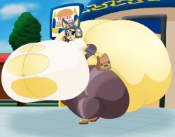 animal_crossing animal_humanoid ankha ankha_simpson_(user3345) anthro ass big_ass big_breasts blue_hair breasts bubble_butt burger cleavage colossal_ass enormous_ass felid feline gigantic_ass gigantic_breasts huge_ass huge_breasts hyper_ass hyper_breasts large_ass large_breasts massive_ass massive_breasts thick_thighs thunder_thighs tight_clothing user3345 voluptuous wide_hips yellow_body