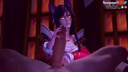 9_tails ahri ass_fingering cum cumshot fox_ears handjob league_of_legends nine_tailed_fox tagme vastaya video