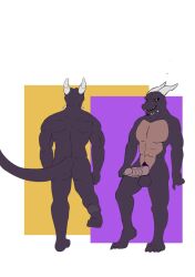 dragon horns jax_the_dragon male nude paws purple_eyes shadow_dragon wingless_dragon