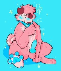 1boy 2023 anthro aroused bandana blue_paws blush blush_lines canine closed_eyes dripping_precum erection fur furry genitals gootraxian kaiju_paradise kewlbab knot knotted_penis leaking leaking_precum male male_only mammal multicolored_body multicolored_fur multicolored_tail pawpads paws penis pink_body pink_fur precum precum_drip precum_on_penis roblox roblox_game saturn_(kaiju_paradise) self_upload shiba_inu sitting solo solo_male spotted_fur spreading_toes tagme tail