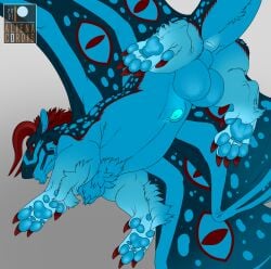 aliena-cordis animal_genitalia anus balls belly claws dragon felkin genitals hi_res horn male paws sheath underside_view wings