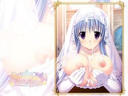 breast_hold choco_chip cum nipples onoshima_kusumi oppai prima_stella wallpaper wedding_dress