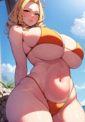 1girls ai_generated blonde_hair curvaceous curvy_body curvy_female female_focus female_only hi_res karin_kanzuki long_hair oatmealdood solo_female solo_focus stable_diffusion street_fighter