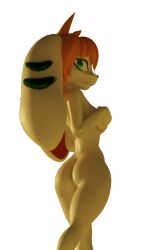 3d anthro blender canine female freedom_planet looking_back_at_viewer milla_basset nude nude_female sfxlompad video_games