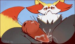 <3_eyes animal_genitalia animal_penis bodily_fluids braixen canine_genitalia canine_penis coffeefly cum cum_in_pussy cum_inside female furry furry_only generation_6_pokemon genital_fluids genitals heart hi_res nintendo open_mouth penetration penis pokemon pokemon_(species) pussy pussy_juice red_eyes sex shallow_penetration simple_background spread_legs spreading vaginal_penetration