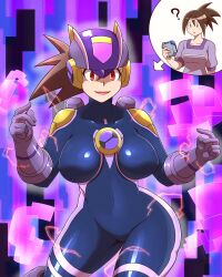 akane_hoshikawa big_breasts hope_stelar mega_man mega_man_battle_network mega_man_star_force megaman.exe_(cosplay) milf noburockman