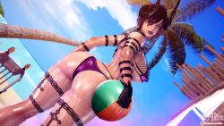 16:9_aspect_ratio 3d bikini breasts clothing curvy_female high_resolution huge_breasts nillin_(artist) nillin_(character) original original_character swimsuit thick_thighs thighs very_high_resolution