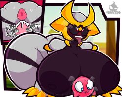 ahe_gao big_ass big_breasts big_penis cum female gigantic_breasts giratina huge_ass huge_breasts legendary_pokemon mew naked nintendo nude penetration penis phantomsempai pokemon pokemon_(species) sex smaller_male