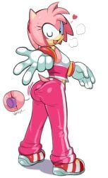 amy_rose anal anal_masturbation anal_vibrator big_ass blush bubble_butt buttholemagick masturbation no_panties open_mouth sex_toy sonic_(series) sonic_the_hedgehog_(series) tight_clothing tight_pants vibrator vibrator_in_ass vibrator_under_clothes