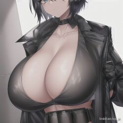 ai_generated huge_breasts op_ai short_hair tomboy