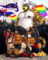 2023 abs accessory age_difference all_fours animal_mask anthro anthro_on_anthro areola asyr balls biceps big_penis biped black_body black_fur bodily_fluids body_hair brown_body brown_fur brown_stripes chaps cock_ring collar confetti cum cumshot daddy_kink digital_media_(artwork) dream_and_nightmare duo ejaculation english_text erection eyebrows father father_and_child father_and_son felid foreskin fur gay genital_fluids genitals glans good_boy hands-free happy_trail harness hi_res hiked_leg humanoid_genitalia humanoid_penis incest intraspecies jewelry leash leashed_collar lgbt_history_month lgbt_pride linked_nipples male male/male mammal mask muscular muscular_anthro muscular_male muscular_thighs navel night_(dream_and_nightmare) nipple_chain nipples orange_body orange_fur orgasm outside overweight overweight_anthro overweight_male pantherine parent parent_and_child parent_and_son partially_retracted_foreskin pecs penis penis_accessory penis_jewelry petplay precum pride_color_flag pride_colors public public_nudity pup_mask pup_pride_colors puppyplay quads rainbow_pride_colors raised_leg roleplay son speech_bubble standing striped_body striped_fur stripes tail talking_to_another talking_to_partner tan_body tan_fur text thick_thighs tiger tongue tongue_out vein veiny_penis white_body white_fur yaoi