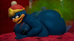 3d ass crossover face_in_ass fart king_dedede kirby_(series) mario_(series) moobs mrrainbow nintendo nipples overweight purple_yoshi tagme yoshi