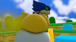 3d ass fart koopa_clown_car ludwig_von_koopa mario_(series) mrrainbow nintendo outdoors super_mario_bros. tagme