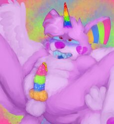 alicorn animal_genitalia animal_penis anthro aroused balls blush bodily_fluids canid canine canine_genitalia canine_penis canis chimeracocks colored_cum cum domestic_dog emo_doom_(chimeracocks) equid equine fluffy_balls genital_fluids genitals gerbil half-closed_eyes hi_res horn lying male mammal mastectomy_scar multi_leg multi_limb multicolored_penis murid narrowed_eyes on_back open_mouth penis precum presenting presenting_penis rainbow_cum rodent rodent_teeth scar sharp_teeth solo sparkledog sparkling_character teeth unusual_bodily_fluids unusual_cum unusual_genital_fluids wings