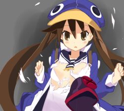 bra disgaea disgaea_4 fuka_kazamatsuri groping groping_breasts nippon_ichi_software torn_clothes valvatorez visible_nipples