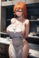 ai_generated angry huge_breasts mommy nakiri_erina nude_apron shokugeki_no_souma the_hotshot thick_thighs wide_hips