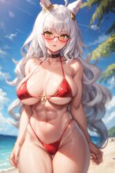 1girls ai_generated biwa_hayahide_(umamusume) curvaceous curvy_body curvy_figure female_focus female_only hi_res huge_breasts long_hair stable_diffusion umamusume voluptuous voluptuous_female white_hair