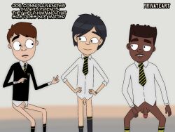 3boys dodo joe_connolly nudist nudist_male school_uniform schoolboy student yaoi