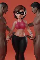 1girls 2boys 3d big_penis crossover cybercrunch dark-skinned_male dark_skin dorian_pavus double_handjob dragon_age dragon_age_inquisition elastigirl female handjob helen_parr heroine interracial male mature mature_female mmf_threesome smooth_skin straight superheroine tagme the_incredibles yoga_pants