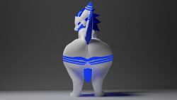 3d 3d_(artwork) anthro ass balls besuru big_balls big_butt big_penis blender_(software) blender_cycles blue_body blue_eyes blue_fur blue_penis blueberry_(tritou) digital_media_(artwork) dragon fur genitals hi_res looking_at_viewer male penis simple_background solo thick_thighs tritou white_body