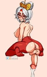 1futa anus back back_view balls big_penis clothed clothing cock-tail cock-tail_bar cum dickgirl ejaculation erection from_behind futa_only futa_sans_pussy futanari glasses hands-free heedraws human kneeling light-skinned_futanari light_skin partially_clothed penis purah purah_(tears_of_the_kingdom) red_eyes sitting solo sweat tears_of_the_kingdom the_legend_of_zelda the_legend_of_zelda:_tears_of_the_kingdom topless white_hair