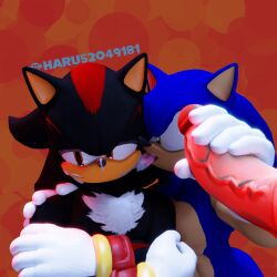 3boys 3d abstract_background blender facial gay handjob harubug human_on_anthro licking_cum shadow_the_hedgehog sonic_(series) sonic_the_hedgehog sonic_the_hedgehog_(series) yaoi