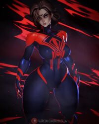 1girls 3d animated big_ass bodysuit bubble_ass bubble_butt clawed_fingers claws dat_ass female genderswap_(mtf) looking_at_viewer marvel miguel_o'hara mp4 no_sound rule_63 rushzilla skin_tight solo spider-man:_across_the_spider-verse spider-man_2099 spider-woman_2099 tagme thick_thighs video