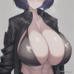 ai_generated huge_breasts op_ai short_hair tomboy