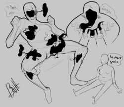 across_the_spider-verse blush blush_lines dialogue faceless faceless_character faceless_male male_only marvel sketch speech_bubble spider-man:_across_the_spider-verse spiderverse tentacle tentacle_cock tentacle_dick tentacle_penis tentacle_tongue teratophilia the_blank the_spot