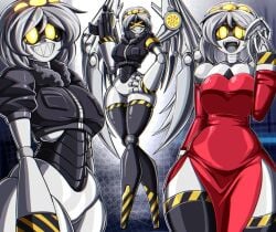 1girls big_breasts breasts different_poses glitch_productions hourglass_figure murder_drone murder_drones robot robot_girl robot_humanoid robot_joints robotic robotic_arm sharp_teeth thick_thighs v_(murder_drones) white_hair yellow_eyes zzzhodazzz