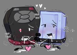 <3_eyes anthro battle_for_dream_island bdsm bfb bfdi collars critterscrawl cum interspecies liy_(bfdi) object_show object_shows remote_(bfdi) the_power_of_two tpot yuri