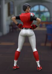 ass ass_focus big_ass blitz_(fortnite) clothed clothed_female clothing female_only fortnite fully_clothed fully_clothed_female hands_on_hips looking_back looking_back_at_viewer only_female solo solo_female