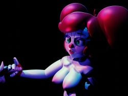 1girls 3d 3d_(artwork) baby_(fnafsl) circus_baby circus_baby_(fnaf) disembodied_penis five_nights_at_freddy's five_nights_at_freddy's:_sister_location green_eyes hand_on_penis handjob red_hair scottgames sister_location so87baby straight summer_baby summer_of_87_baby