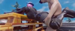 3d animated baseball_cap bent_over bodysuit cum facial fortnite from_behind gun lynx lynx_(fortnite) multitasking on_table oral outdoors picnic_table pink_hair sex shooting sniper sniper_rifle sound tagme video