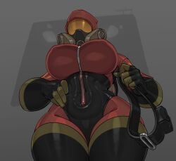 1girls 2023 2d 2d_(artwork) absurd_res ass belt_buckle belt_pouch big_thighs black_latex bodysuit breasts breasts_bigger_than_head busty clothed clothed_female collar covered_breasts csarphong female female_focus female_only fempyro fully_clothed gas_mask hi_res highres hips hood hooded hourglass_figure huge_breasts large_breasts large_thighs latex latex_armwear latex_bodysuit latex_clothing latex_gloves latex_legwear latex_stockings latex_suit latex_thighhighs looking_down looking_down_at_viewer looking_up low-angle_view nipple_bulge nipples nipples_visible_through_clothing pyro pyro_(team_fortress_2) red_latex slim_waist solo solo_female solo_focus standing steam steamy_breath team_fortress_2 thick_thighs thighs tight tight_clothing tight_fit toned_stomach valve voluptuous waist waist_belt wide_hips zipper