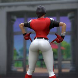 ass ass_focus back_view big_ass blitz_(fortnite) clothed clothed_female clothing female_only fortnite fully_clothed fully_clothed_female only_female pointing_at_ass pointing_at_self solo solo_female