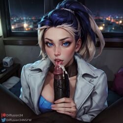 akali from k/da all out series by diffusion34