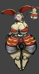 big_ass big_breasts clothed female female_only gipehtyboon magearna nintendo nipples_visible_through_clothing pokémon_(species) pokemon ring_bra robot robot_girl yboon