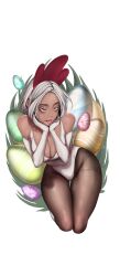 ahn-somi brave_new_world breasts cleavage dark-skinned_female dark_skin easter female large_breasts leotard white_hair yoongonji