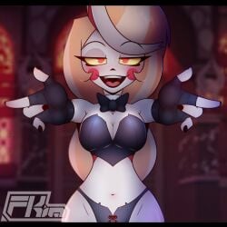 blonde_hair charlie_morningstar_(hazbin_hotel) female female_only fkimnsfw hazbin_hotel lingerie looking_at_viewer tagme vivienne_medrano vivziepop