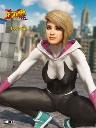 1girls 3d athletic athletic_female big_ass big_breasts blonde_hair breasts busty chest curvaceous curvy curvy_figure cute_face digital_media_(artwork) eyebrows eyelashes female female_only fit_female fully_clothed gwen_stacy hent hero heroine hips hourglass_figure huge_breasts human large_breasts legs light-skinned_female light_skin marvel marvel_comics petite petite_body slim slim_waist solo spider-gwen spider-man:_across_the_spider-verse spider-man:_into_the_spider-verse spider-man_(series) superhero superheroine thick thick_legs thick_thighs thighs top_heavy upper_body voluptuous waist wide_hips