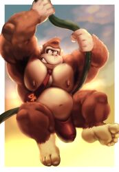 abs anthro balls barazoku biceps big_balls big_bulge big_penis bulge cursedmarked donkey_kong donkey_kong_(series) fur furry gay hairy hi_res highres huge_bulge huge_cock male male_focus male_only muscles muscular muscular_anthro muscular_arms muscular_legs muscular_male muscular_thighs nintendo nipples nude penis penis_outline primate solo solo_male underwear