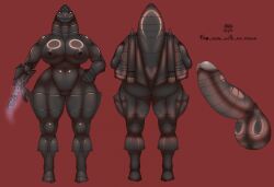 aeromorph aircraft big_breasts breasts earless f-72 female living_aircraft living_machine pterkion red_background reference_image thick_thighs