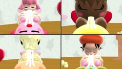 adeleine_(kirby) bandana_waddle_dee female jacksoncj keeby kirby kirby_(series) kirby_oc male male/female nintendo paizuri ribbon_(kirby) tiff_(kirby) titfuck titjob tuff_(kirby)