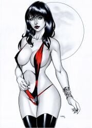 1girls 2023 curvaceous curvy_body curvy_figure dynamite_comics ed_benes_studio female_focus hi_res huge_breasts latex_thighhighs long_hair looking_at_viewer seductive_look vampirella voluptuous voluptuous_female