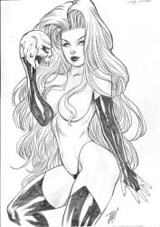 1girls 2023 chaos_comics coffin_comics curvaceous curvy_female curvy_figure death_(personification) ed_benes_studio grim_reaper hi_res huge_breasts joe_lima lady_death long_hair looking_at_viewer queen_of_the_dead seductive_look