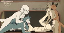 2d_animation 5_fingers anal anal_sex animated anthro anthro_on_anthro anthro_penetrated anthro_penetrating anthro_penetrating_anthro ass athletic athletic_anthro athletic_male balls barefoot beastars bed bikomation bird_dog black_ears black_nose blinking bodily_fluids body_hair bouncing bouncing_balls bouncing_butt bouncing_penis brown_body brown_fur brown_nose brown_penis canid canine canis cheek_tuft claws closed_eyes collot_(beastars) conditional_dnp coyote detailed_background digital_media_(artwork) doggy_style domestic_dog dripping durham_(beastars) embrace erection eyebrows face_lick face_to_face facial_expressions facial_tuft fangs feet finger_claws fingers fivesome floppy_ears fluffy fluffy_ears fluffy_tail frame_by_frame french_kissing from_behind_position front_view fur furniture furry genital_fluids genital_fluids_on_penis genitals grey_body grey_fur group group_sex hair hair_over_eyes hand_on_chest hand_on_leg hand_on_shoulder hand_on_stomach head_to_head herding_dog hug hugging_from_behind hunting_dog hyena jack_(beastars) kissing labrador legoshi_(beastars) legs_over_head legs_up licking long_hair long_tongue looking_at_another looking_pleasured love male male/male male_penetrated male_penetrating male_penetrating_male mammal miguno_(beastars) multicolored_body multicolored_fur netflix nipples nude nude_anthro nude_male old_english_sheepdog open_mouth orgy parallel_sex pastoral_dog penetration penile penile_penetration penis penis_in_ass petting precum precum_drip precum_on_balls precum_on_penis precum_string pubes raised_tail retriever room_701 roommate saliva saliva_drip saliva_on_face saliva_on_tongue saliva_string sex shaking sheepdog shivering short_playtime slap smile spots spotted_body spotted_fur spotted_hyena spread_butt spread_legs spreading standing standing_sex tail tail_motion tan_body tan_fur teeth tongue tongue_out train_position tuft wet wet_penis white_body white_fur white_penis widescreen wolf yellow_body yellow_fur
