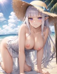 emilia (re:zero) from re:zero kara hajimeru isekai seikatsu by avatariense